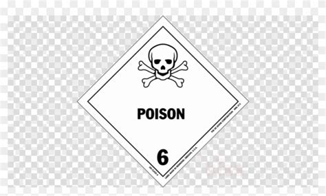 Class 6 Hazard Label Clipart Dangerous Goods Hazmat - Gold Wing Clipart Png, Transparent Png ...