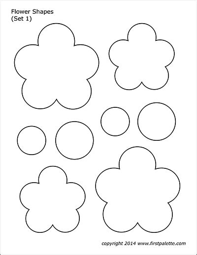 flower shapes free printable templates coloring pages firstpalette com ...