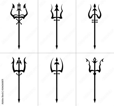 Trident Symbol Collection, Various Design Stock Vector | Adobe Stock