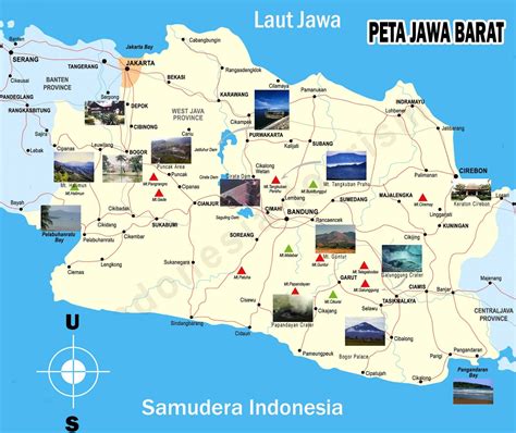 SEJARAH POPULER: Peta Jawa Barat lengkap dengan nama kabupaten dan kota