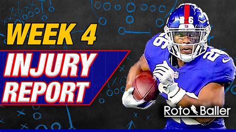 NFL Week 4 Injury Report & Updates - Fantasy Football 2023 - YouTube