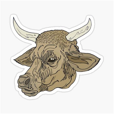 "National Animal of Nepal: Cow" Sticker for Sale by nationalkingdom ...