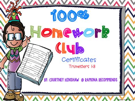 100% Homework Club - Ramona Recommends