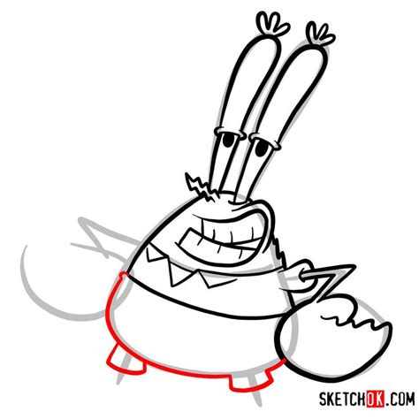 How to draw Mr. Krabs | SpongeBob - SketchOk - step-by-step drawing tutorials | Guided drawing ...