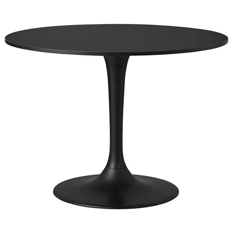 DOCKSTA table, black/black, 401/2" - IKEA | Black round dining table, Saarinen tulip table ...