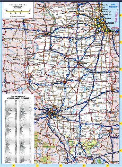 Map of Illinois roads and highways.Free printable highway map of Illinois