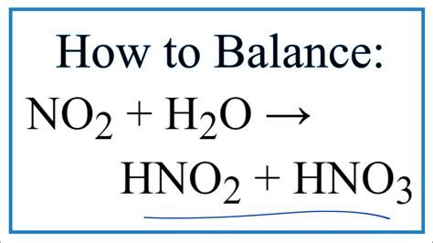 Nitrogen Dioxide Reacts With Water to Form Nitric Acid