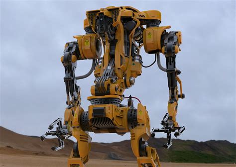 ArtStation - Sci-fi Construction Robot Concept, Marcus Johnson