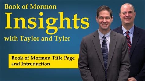 Introductory Pages of the Book of Mormon | Book of Mormon Insights with ...