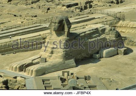 The Great Sphinx, Giza, Egypt - aerial photograph. Note the site is Stock Photo - Alamy