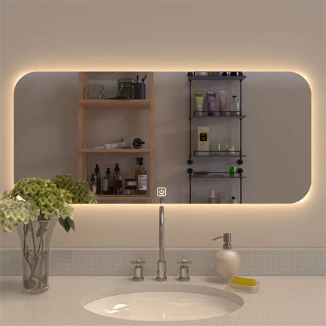 Modern Designed LED Rectangular Smart Touch Bathroom Mirror - WallMantra