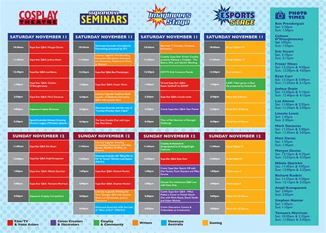 Timetables for Supanova 2023 - Adelaide and Brisbane - Supanova Comic Con & Gaming