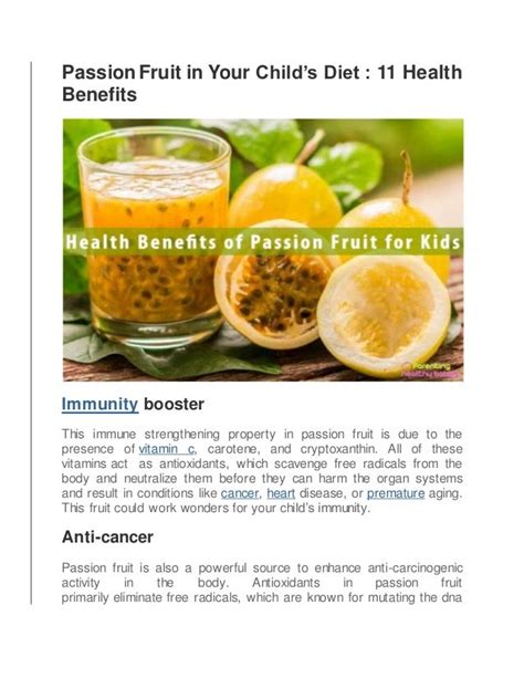 Fruit Benefits Of Passion