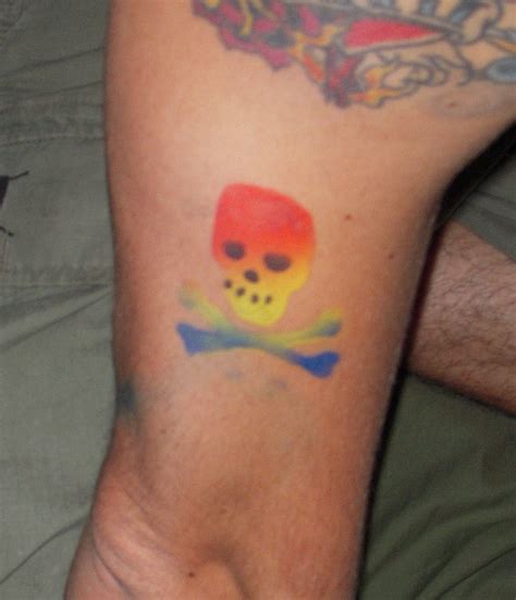 Tattoo Number 9 – Rainbow Skull and Crossbones | bencrawford LIFE | Tattoos