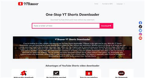 One-Stop YT Shorts Downloader - YTBsaver