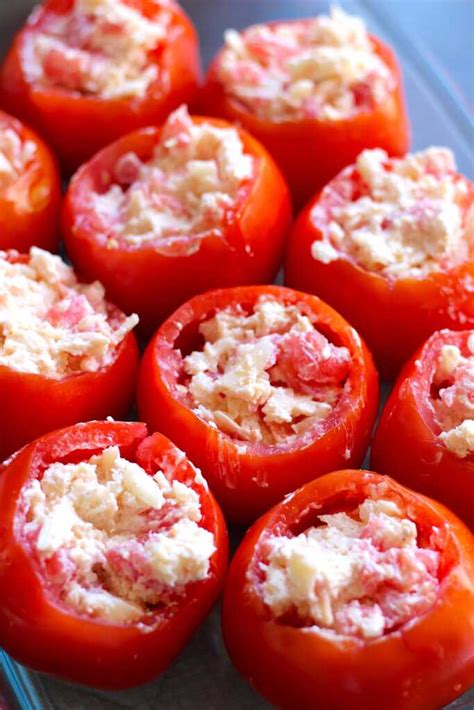 Three Cheese Stuffed Tomatoes | 12 Tomatoes