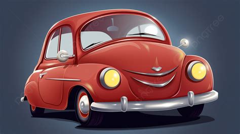 Cartoon Illustration Of A Red Car Looking Sideways With Its Mouth Open Background, Picture Car ...