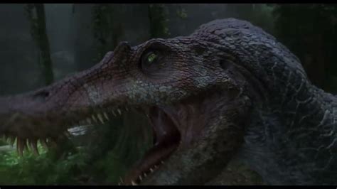 Jurassic Park III - T-Rex vs Spinosaurus - YouTube