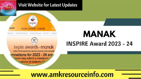 Inspire Award 2023 - 24 Nominations Open - AMK RESOURCE WORLD