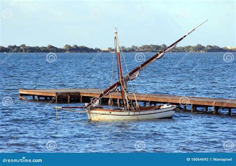 Lateen sail boat stock photo. Image of docked, boat, lateen - 18064692