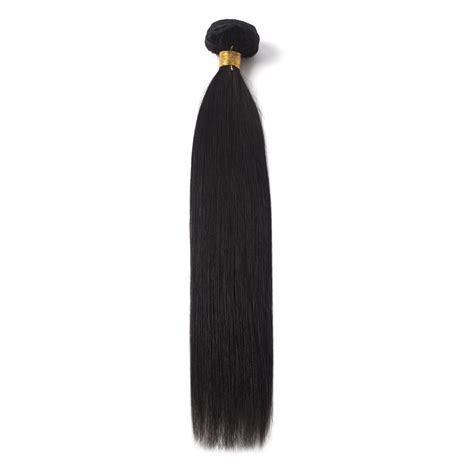 FLORATA 12"-20" Silky Straight Jet Black 1 Bundle Bulk Human Hair ...