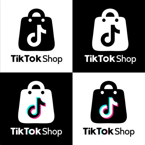 tiktok shop icon logo with black and white background - free vector 10005090 Vector Art at Vecteezy