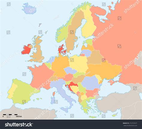 Europe Political Map 2015 Blank Map Stock Vector (Royalty Free ...