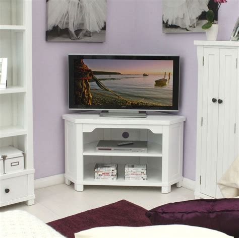 2024 Popular White Wood Corner Tv Stands