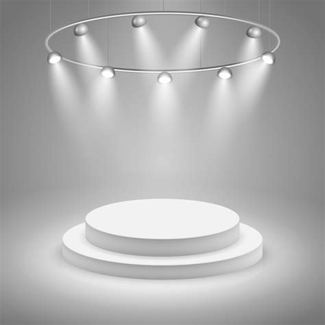 Free Vector | White stage with spotlight