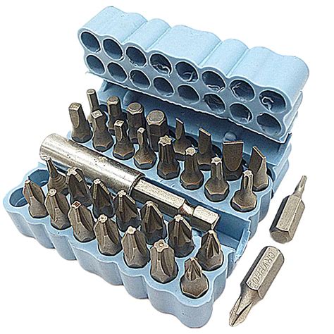 33pcs Security Tamper Proof Torx Hex Star Bit Set Magnetic Holder ...