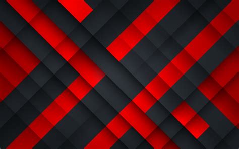 Abstract geometric pattern red and black background. Modern technology ...