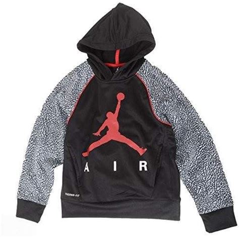 Nike Jordan Big Boys Elephant Print Hoodie (L(12-13YRS), Black ...