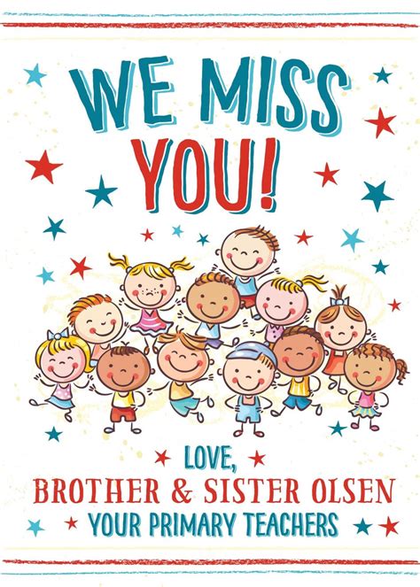 We Miss You Primary Card LDS Primary Card - Etsy