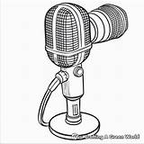 Microphone Coloring Pages  Free & Printable sketch template