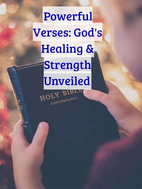 [Top] 14 Bible Verse About Healing And Strength