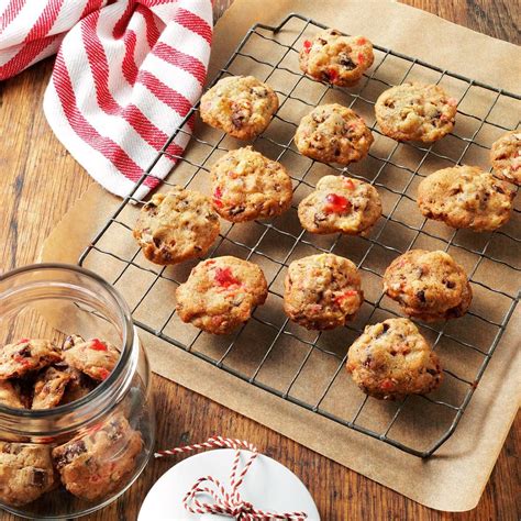 Fruitcake Christmas Cookies Recipe | Taste of Home