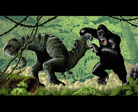 King Kong Vs. T-Rex in Colour by SasaBralic on DeviantArt