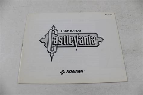 Manual - Castlevania - Original Classic Nes Nintendo Great-N