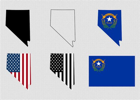 Nevada State Flag SVG Vector Clip Art Cut Files for Cricut | Etsy