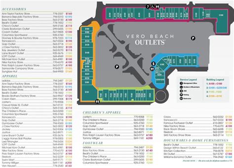 Vero Beach Outlets shopping plan | Vero beach, Vero, Outlets