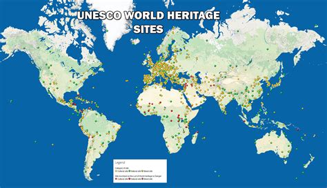 All UNESCO World Heritage sites, both natural and cultural [2,047 × ...