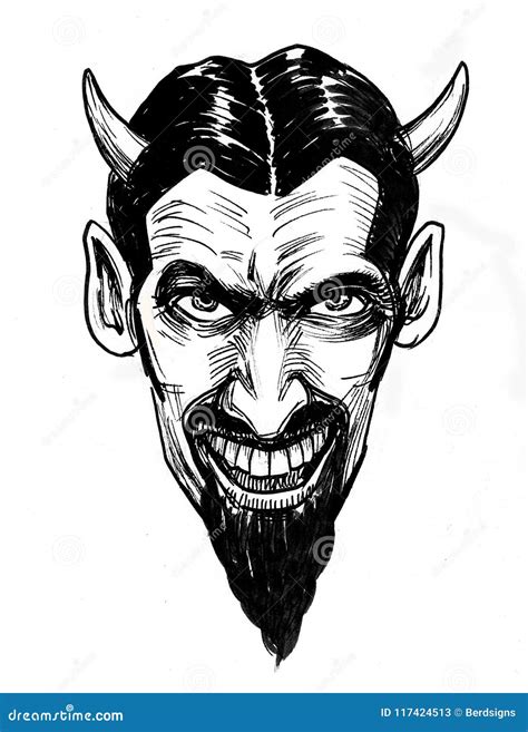 Devil`s face stock illustration. Illustration of demon - 117424513