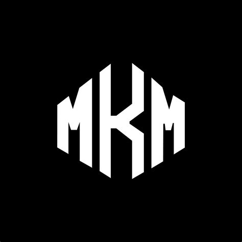 diseño de logotipo de letra mkm con forma de polígono. mkm polígono y ...