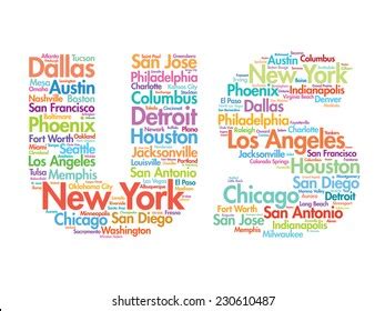 Us Letters Cities Names Words Cloud Stock Vector (Royalty Free) 230610487 | Shutterstock