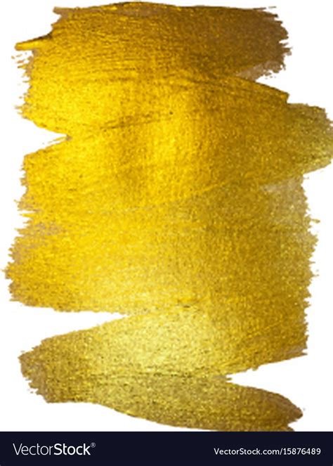 Gold watercolor texture paint stain abstract Vector Image