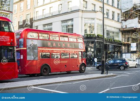 London Tour Red Touristic Bus Editorial Photo - Image of public ...