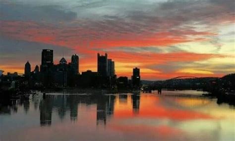 Sunrise over Pittsburgh | Pittsburgh skyline, Wonders of the world, Pittsburgh