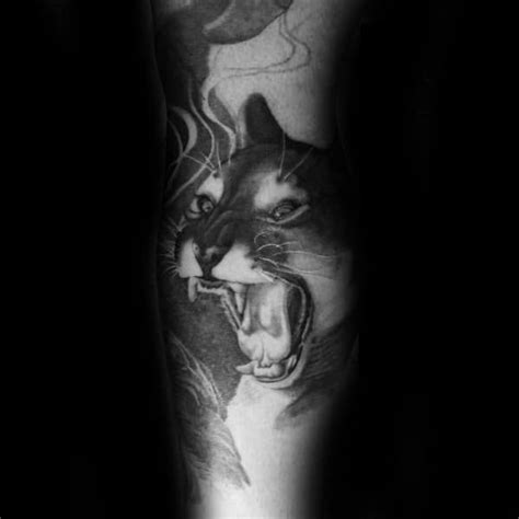 40 Mountain Lion Tattoo Designs For Men - Animal Ideas | Lion tattoo ...