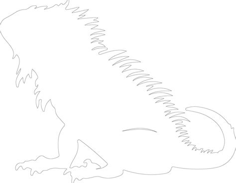 bearded dragon outline silhouette 38489699 Vector Art at Vecteezy