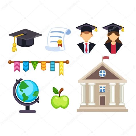 Graduation education vector symbols — Stock Vector © VectorShow #119864902